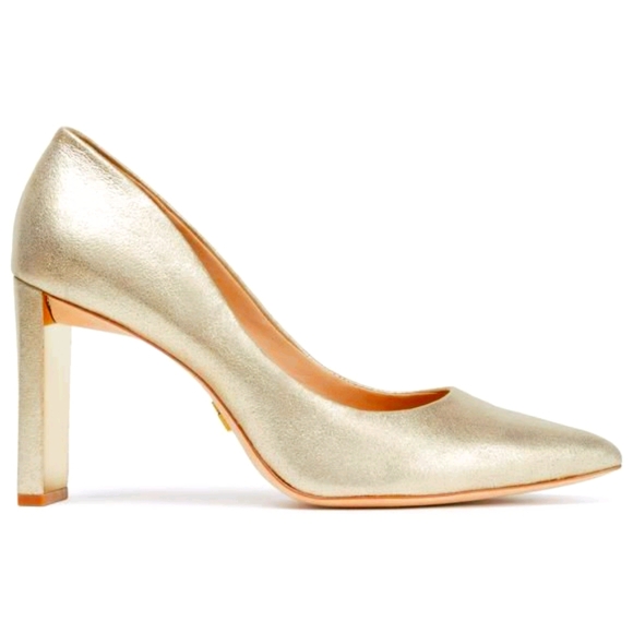 Dkny Shoes - DKNY Ladies Gold Pointed Heels size 9.5